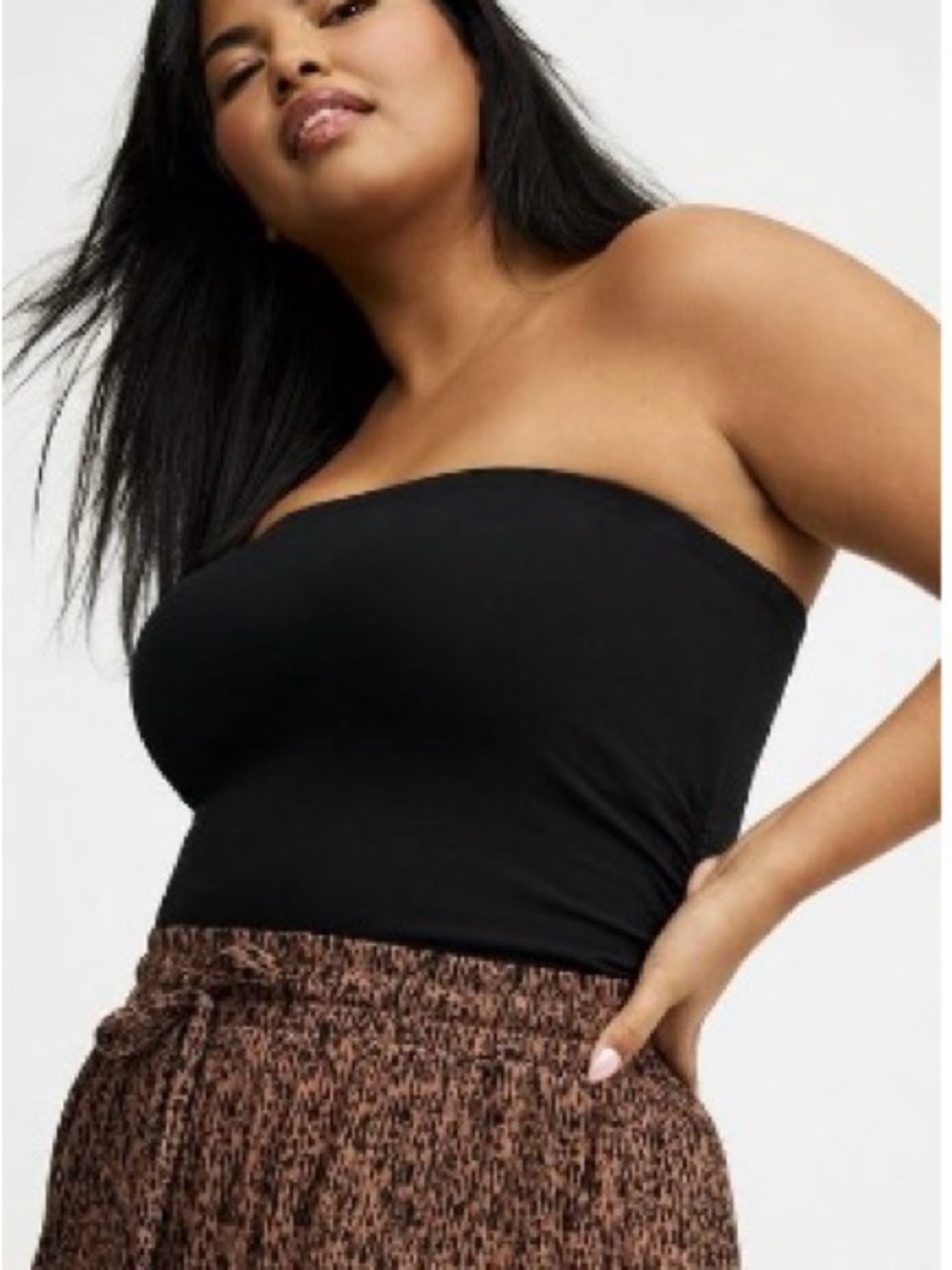 torrid Black Strapless Tube Camisole